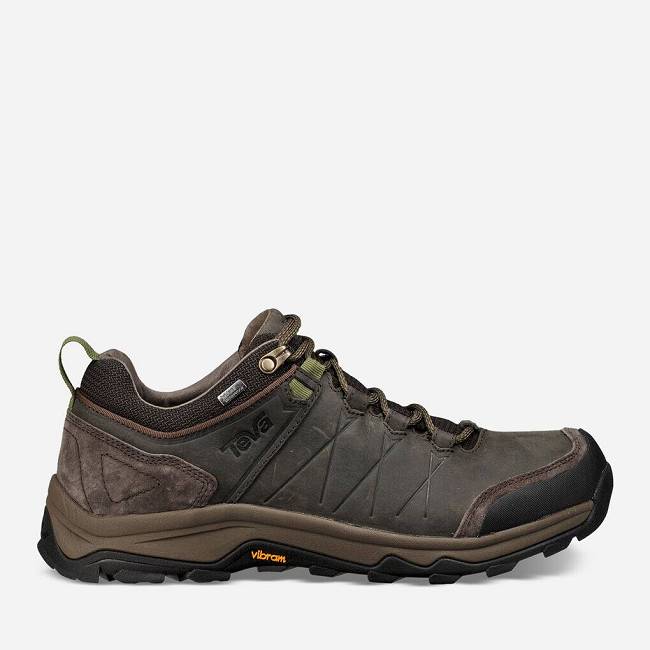 Teva Men's Arrowood Riva Waterproof Walking Shoes 3761-289 Black Olive Sale UK